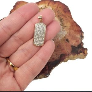 18k Gold Filled Military/Dog Tag Necklace Pendant*